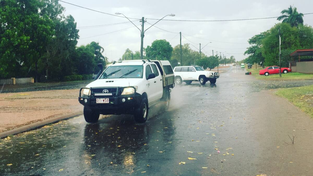 The rain was a welcome sight in Mount Isa on the weekend though it didn't register on the Airport rain gauge.