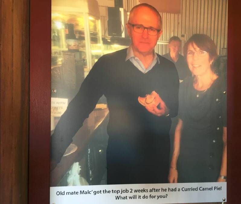 The photo of Malcolm Turnbull in the Birdsville Bakery.