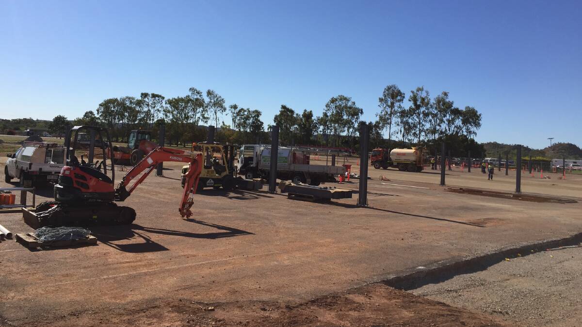 Work continues on the Mount Isa Airport upgrade. Photo: Chris Burns