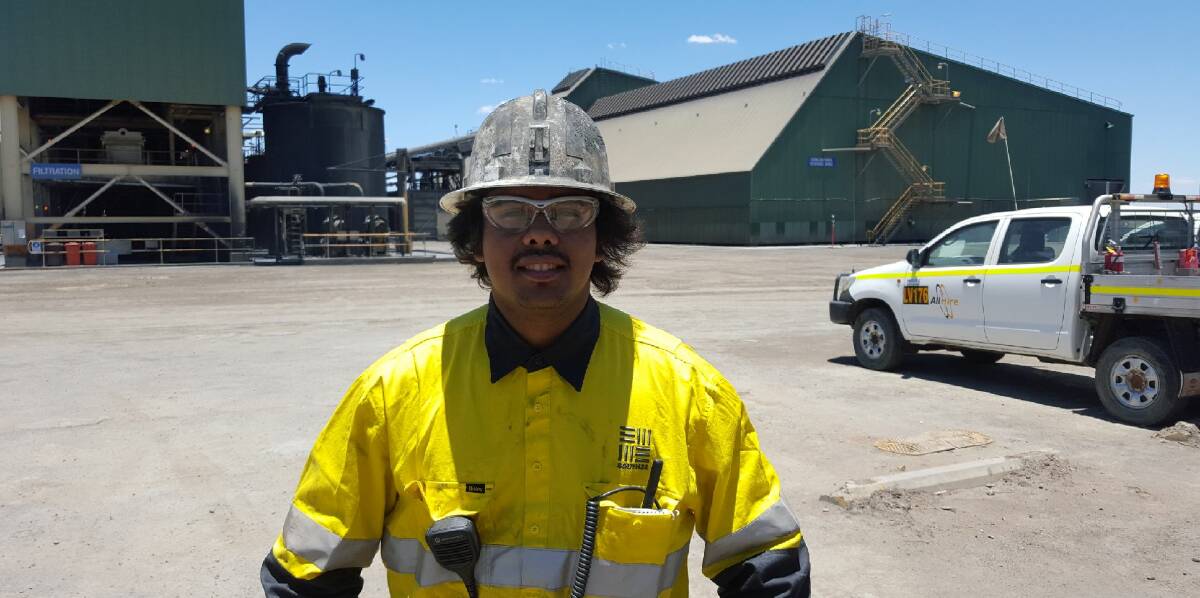 SUCCESS STORY: Ezhekial Metcalfe is a graduate of SOUTH32 Cannington Mine's Indigenous Work Experience Program. Photo: contributed