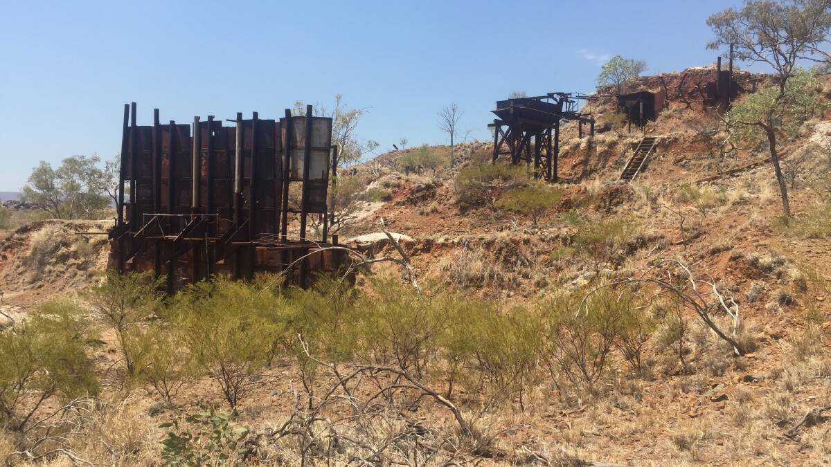 LIMESTONE MINE: Some of the rusting mineworks at Mt Frosty. Photo: Derek Barry