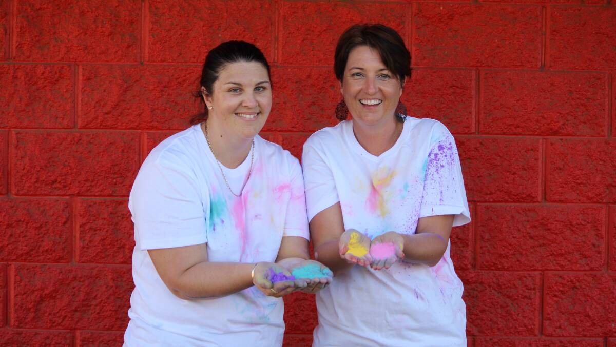 NOMINEES: Mount Isa Colours for Cancer organisers Beck Moore and Emma Harman have been nominated for the Woman of Achievement award.