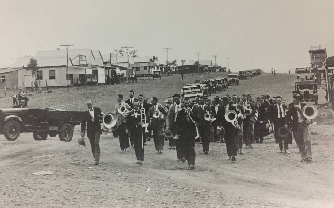 A parade down the main street in the early days of Mount Isa.