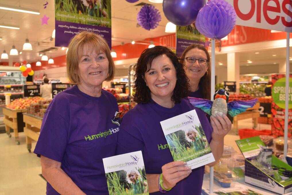 GOOD CAUSE: Mount Isa Coles store manager Lyn Lees, Sonja Marsden from Hummingbird House and Julie Spiller of Coles are promoting Queensland's only children's hospice. Photo: Derek Barry