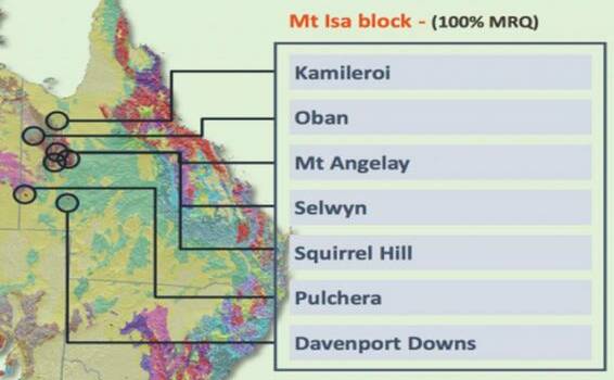 A map of MRG Metal prospects in the North West.