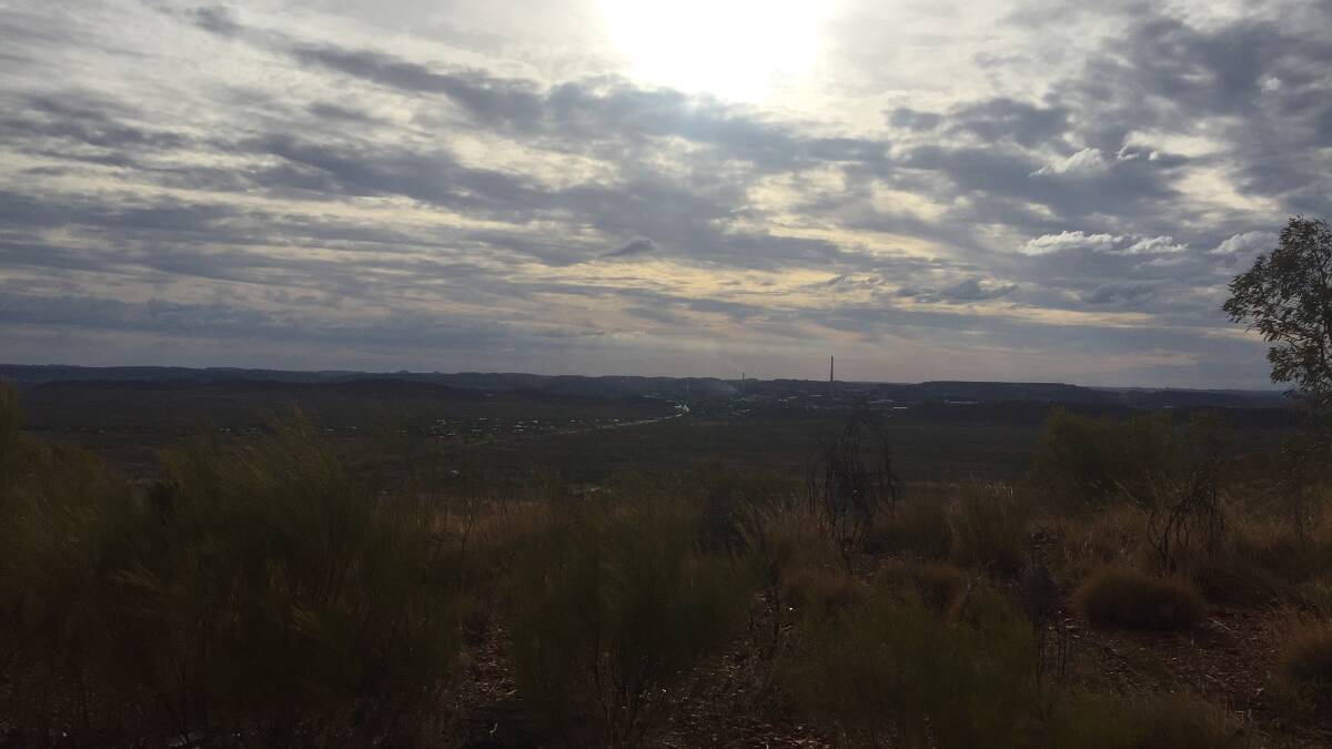 The view towards Mount Isa from the guerrilla garden isn't too shabby.