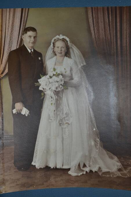 Allan and Betty on their wedding day in 1954.
