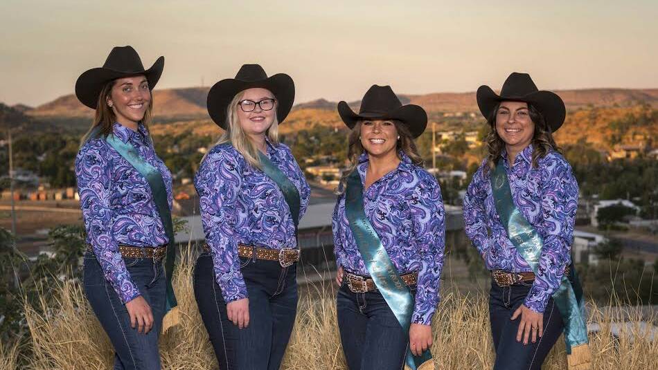 ENTRANTS: (L-R) 2017 Isa Rodeo Queen Quest entrants Caitlynd Gardner, Alison Gibbs, Moz Miller and Samantha Eaton. Photo: Alan Mathieson.