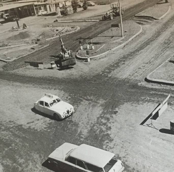 NEW BEGINNINGS: Roadworks in progress to spruce up the corner of Isa and Camooweal St, February 11, 1970.