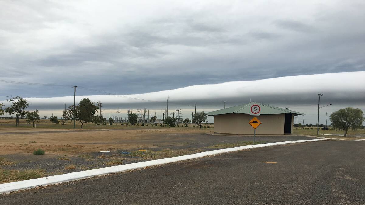 SILVER LINING: Val Bennett snapped this morning glory cloud near Richmond on Monday.