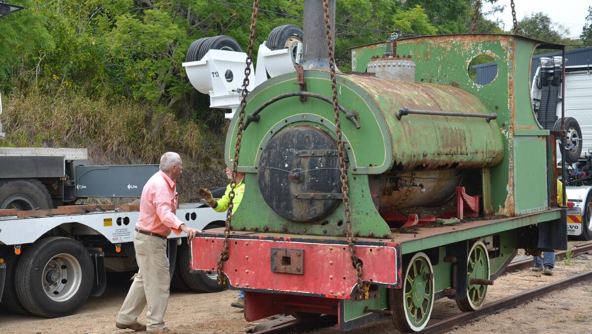 RAIL HISTORY: A Peckett 1069 arriving at the Herberton after its journey from southern Queensland.