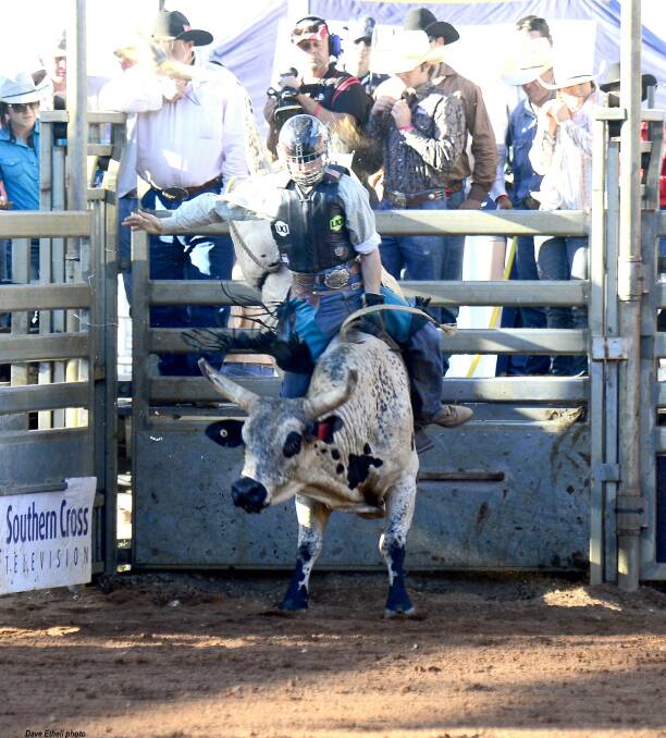 From Isa Rodeo champion Roy Dunn seen here riding Hot Rod will be among the favourites at Bowen River this weekend.