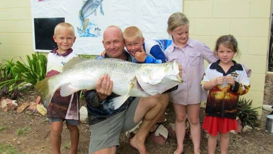 BIG BARRA: Some of the winners from the 2016 Normanton Barra Comp proudly display their monster catch. Photo: supplied 