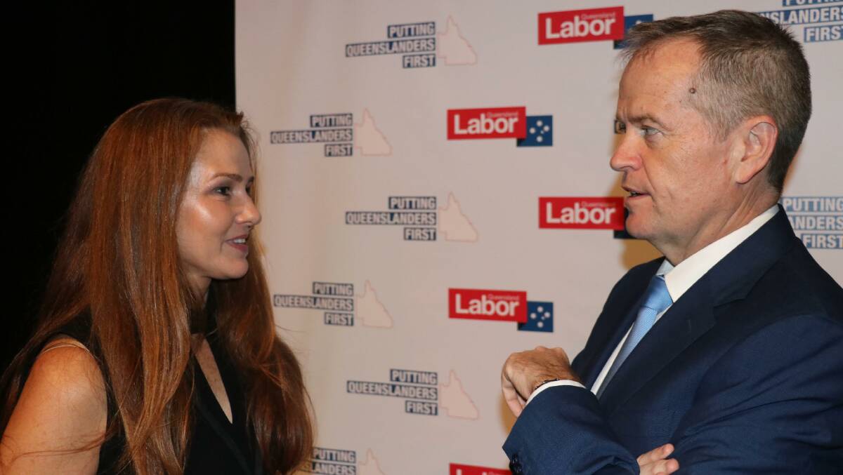 ALP candidate for Traegar Danielle Slade meets Opposition leader Bill Shorten in Townsville.