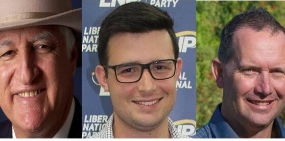 UNLUCKY: The three main candidates drew the bottom three places: Bob Katter,4 Jonathan Pavetto,5 and Norm Jacobsen,3.
