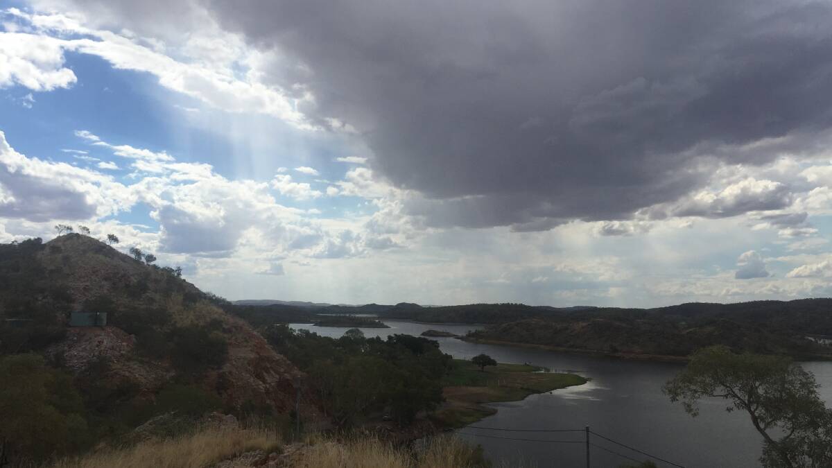 SIGNS: Clouds hover over Lake Moondarra on Sunday but no rain came out of it. Photo: Derek Barry