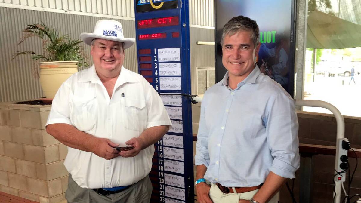 ODDS ON: Winton bookie Kenny ‘Huff n Puff’ Elliot is backing Robbie Katter for the seat of Traeger.