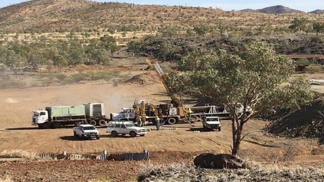 TRUMP SUIT Ausmex conduct drilling at its Mt Freda prospect, south of Cloncurry. Photo: supplied