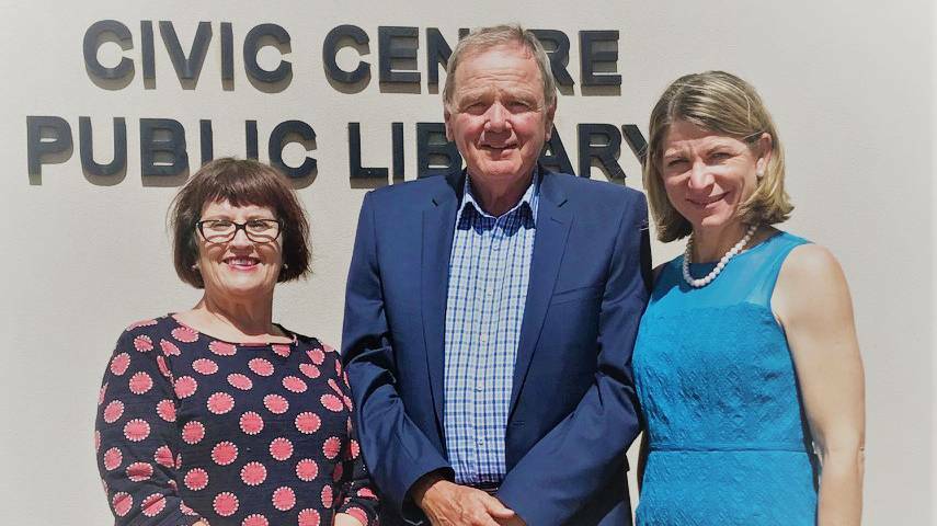 The mayors of Broken Hill (Darriea Turley), Kalgoorlie-Boulder (John Bowler) and Mount Isa (Joyce McCulloch) meet in Canberra today