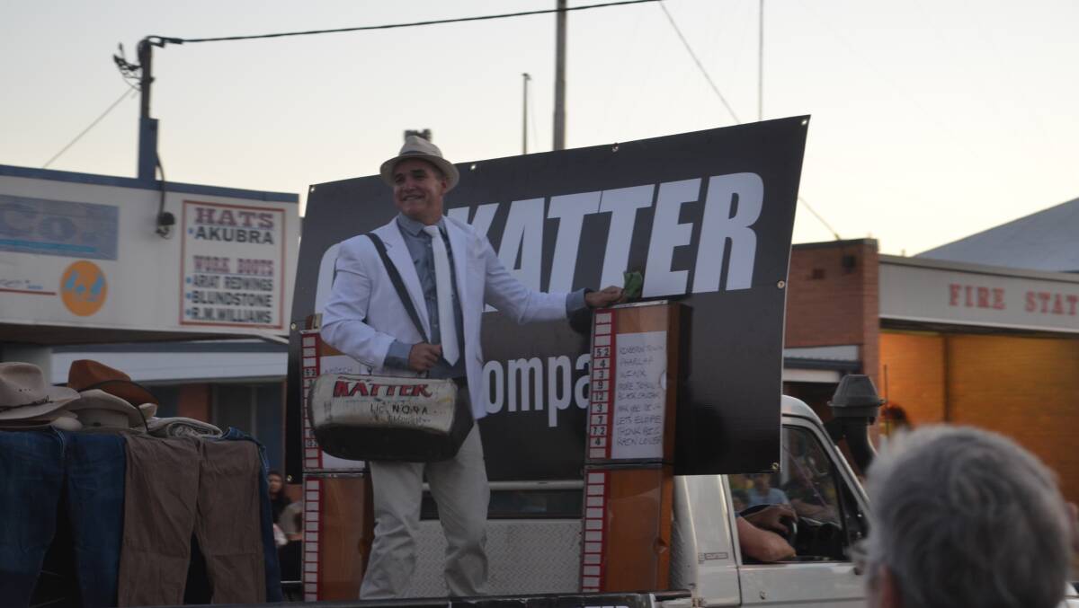 ODDS ON: Local MP Robbie Katter is a dapper bookie in the Cloncurry street parade.