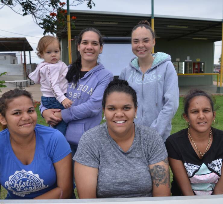 GRASS ROOTS: Members of the indigenous girls team at the grand final fundraiser on Sunday. Photo: Derek Barry