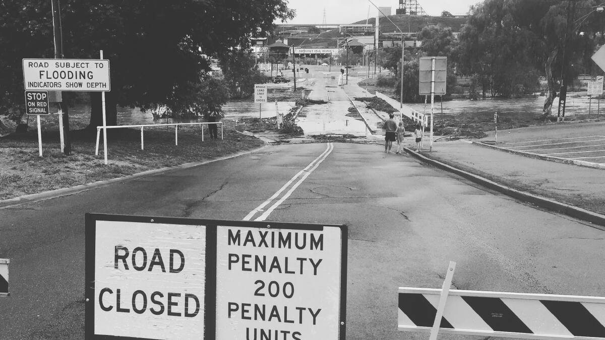NO WAY THROUGH: The Mayor is asking motorists to obey signage on closed roads such as the Isa St Bridge. Photo: Derek Barry