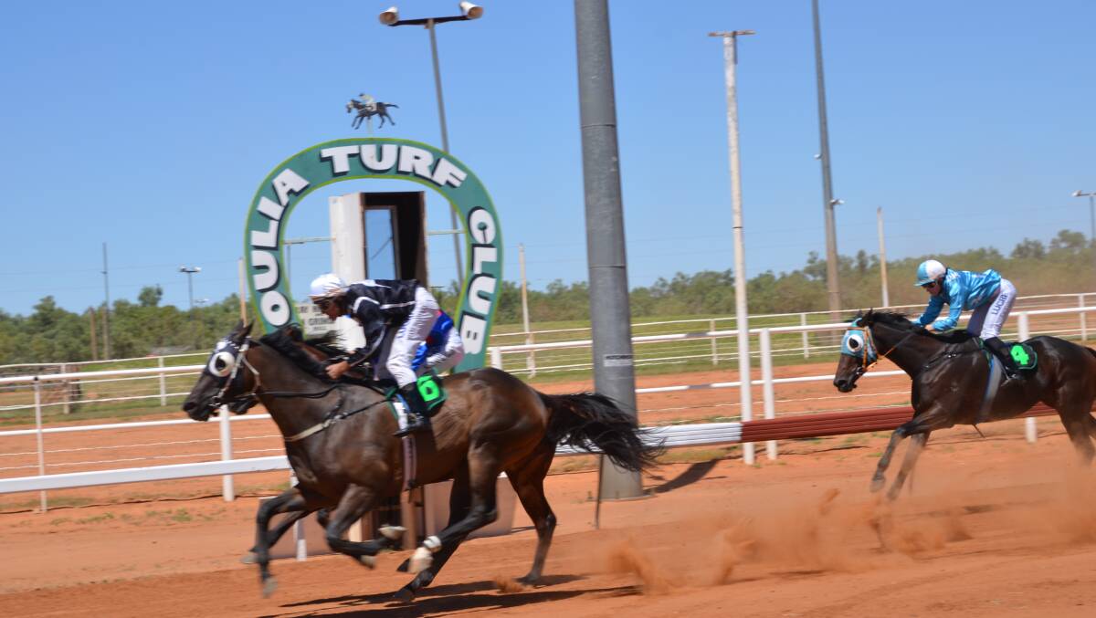 DUSTY FIELD: Racing returns to Boulia on Easter Saturday with rodeo and a campdraft also on the same weekend. Photo: Derek Barry