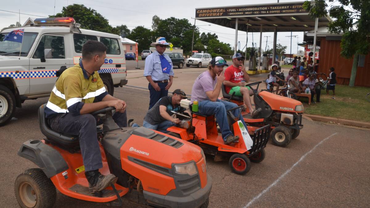 The lawnmower racing returned to Camooweal on Australia Day. See Thursday's paper for more on the event.