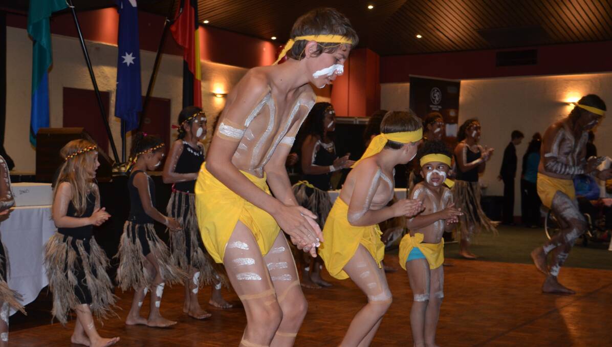 Sundowners dance group perform at the Naidoc Week seniors lunch on Wednesday.