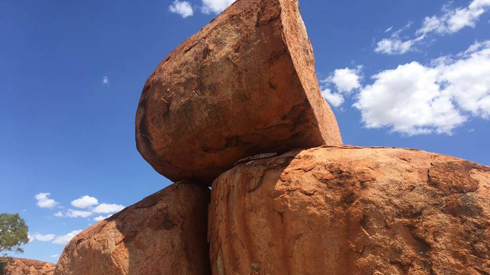 ROCK FOOD: Some of the stones at the Devil's Marbles near Tennant Creek do a passable imitation of sweet potatoes. Photo: Derek Barry