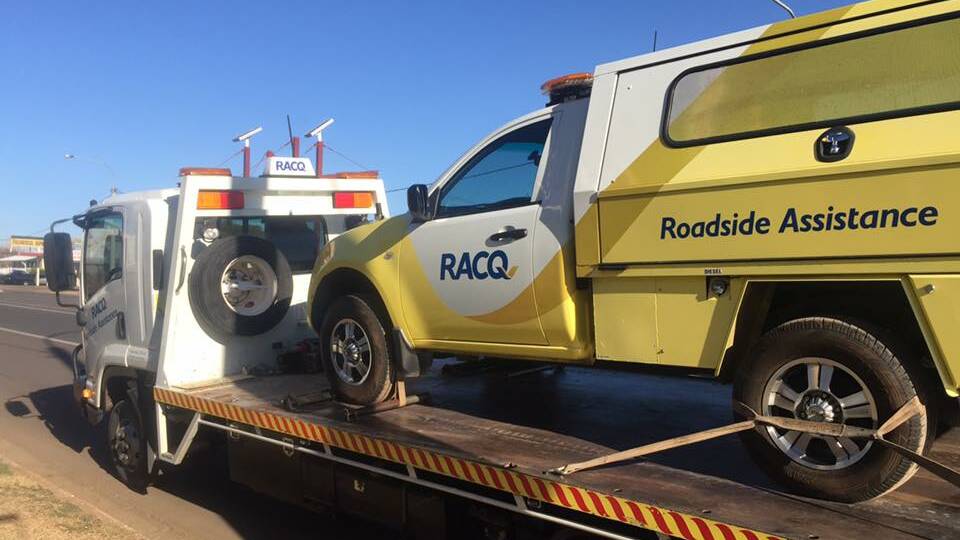 HELP FOR HELP: As seen in Cloncurry on Friday, let's hope the roadside assistance to the roadside assistance doesn't need roadside assistance. Photo: Derek Barry