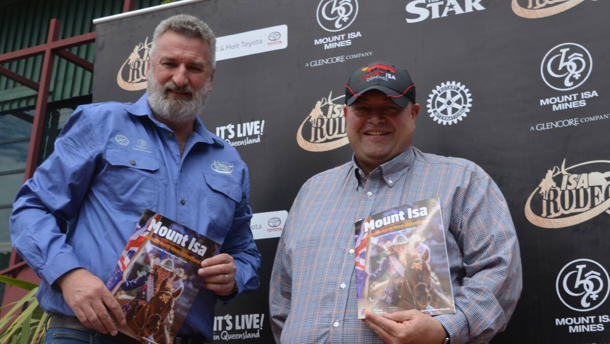 BIG EVENT: MIRRI chair Darren Campi and Gary Murray will be promoting the diamond anniversary of the Mount Isa Rotary Rodeo in the US next year. Photo: Derek Barry