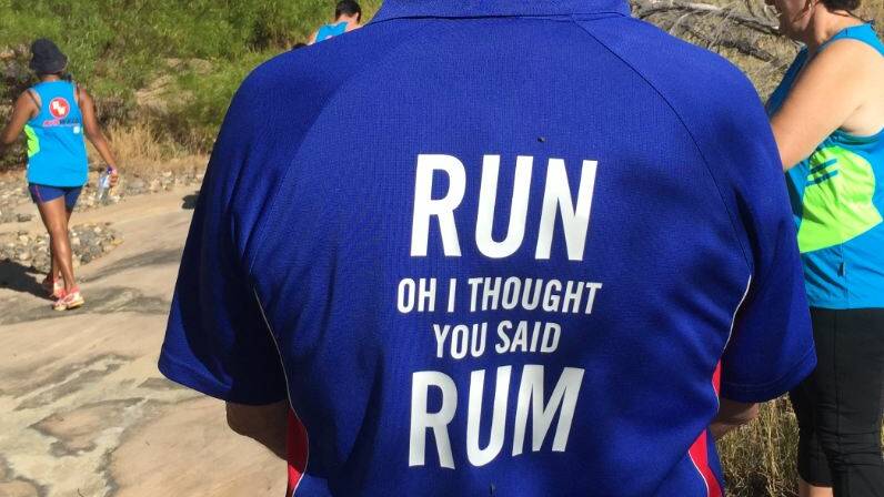 The guy wearing this t-shirt had the right idea rather than run the recent Porcupine Gorge Challenge.