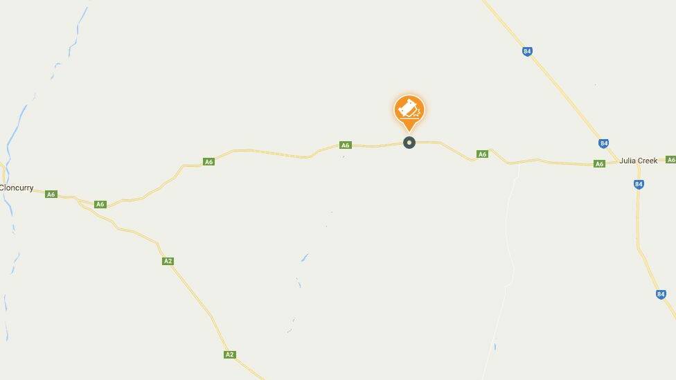 The crash site is 80km east of Cloncurry.