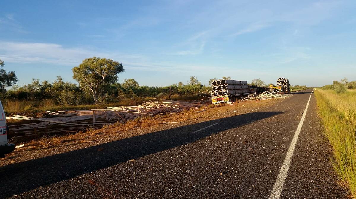 The scene of the crash on the Barkly on the morning after.