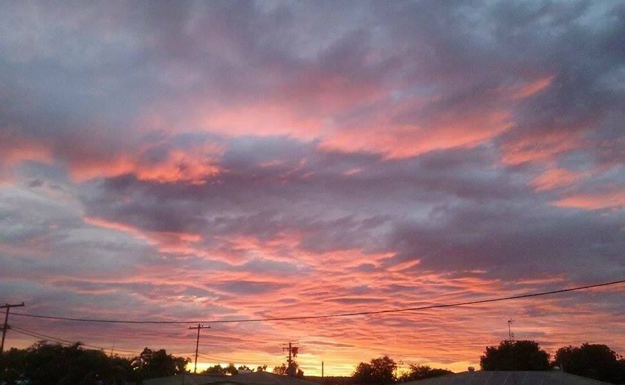 Christine Burgen sent in this photo of a lovely sunrise over Mount Isa.