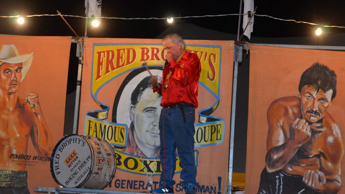 FIGHTS BACK: Fred Brophy will set his tent up at the back of the Isa Hotel again this year. Photo: Derek Barry
