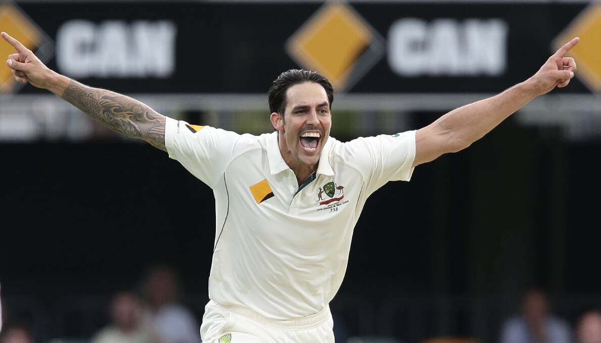 STEPPING UP: Mitchell Johnson will use his experience to help rookie Australian captain Steve Smith. Picture: Tertius Pickard