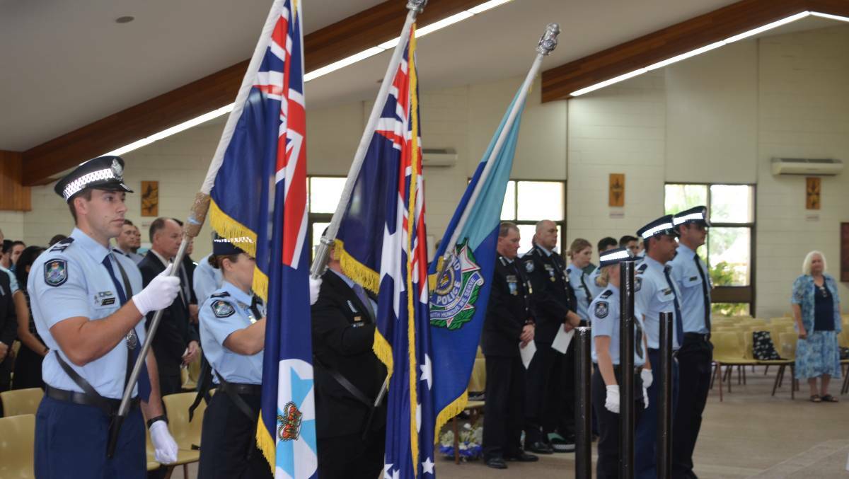 The honour guard about to lay the flags to rest in 2016. Photo: Derek Barry