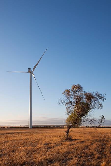 A wind turbine at Collgar Wind Farm in WA, similar to what will be installed near Hughenden. Photo: Windlab