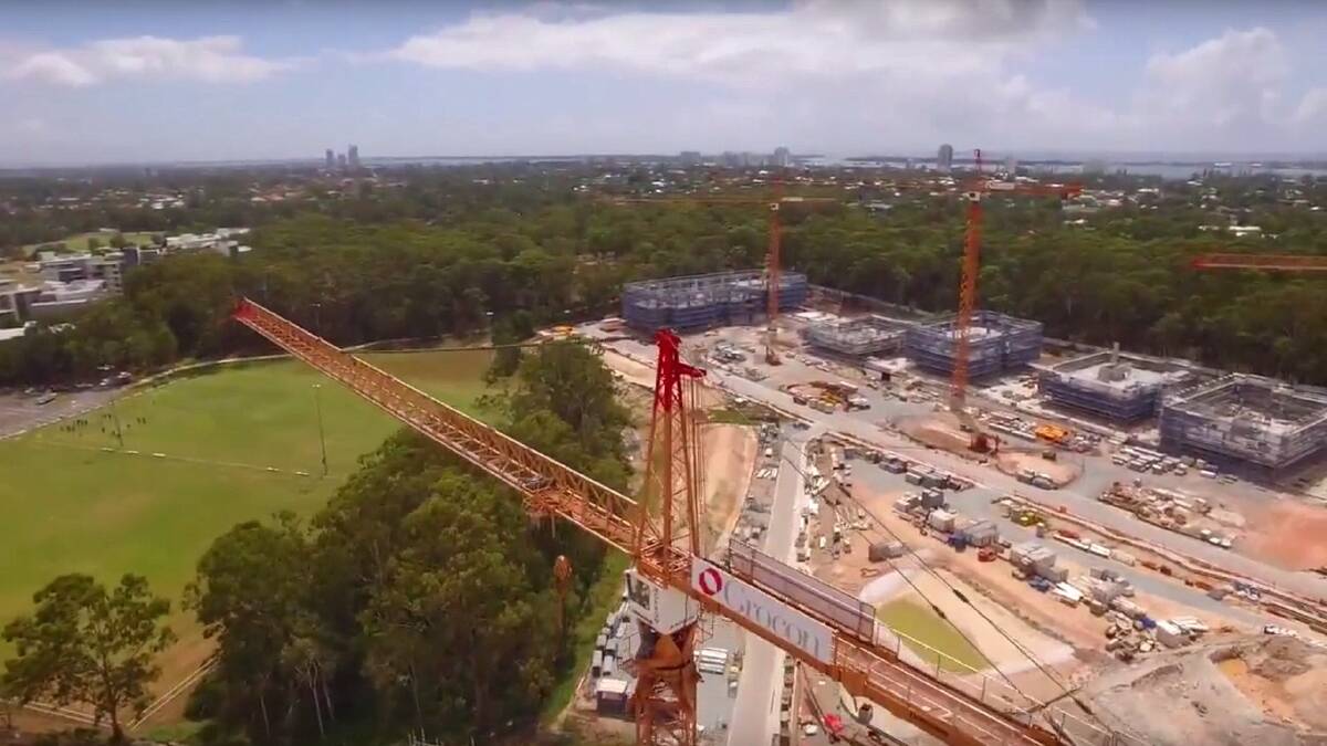 Construction of the Parklands Project is underway. Photo: Qld Economic Development, Youtube