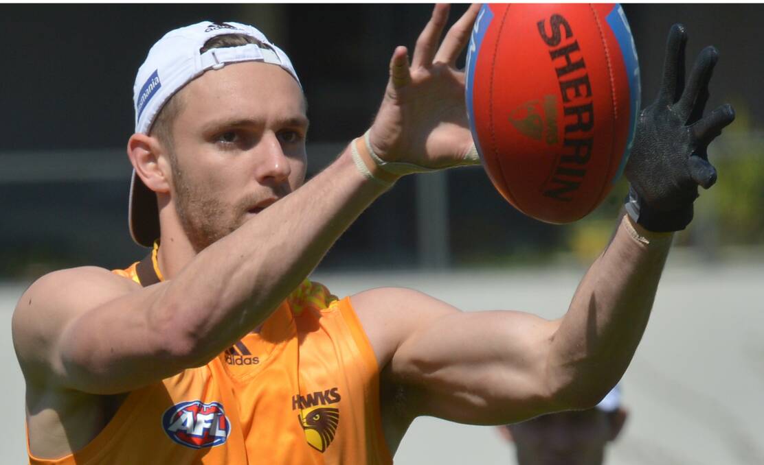 Goal machine: Hawthorne's Jack Gunston looks "pretty impressive" ahead of the grand final, coach Alastair Clarkson has told 5000 fans at a final training session.  