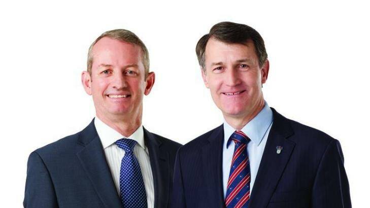Lord Mayor Graham Quirk and LNP candidate Adam Allan. Photo: Supplied