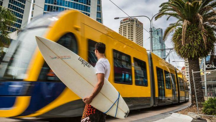 Gold Coast's light rail project. Photo: Glenn Hunt