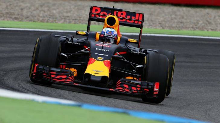 Daniel Ricciardo driving his Red Bull at Hockenheimring in Germany. Photo: Charles Coates