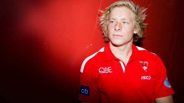 Date with destiny: Isaac Heeney has become one of the AFL's hottest prospects. Photo: Edwina Pickles