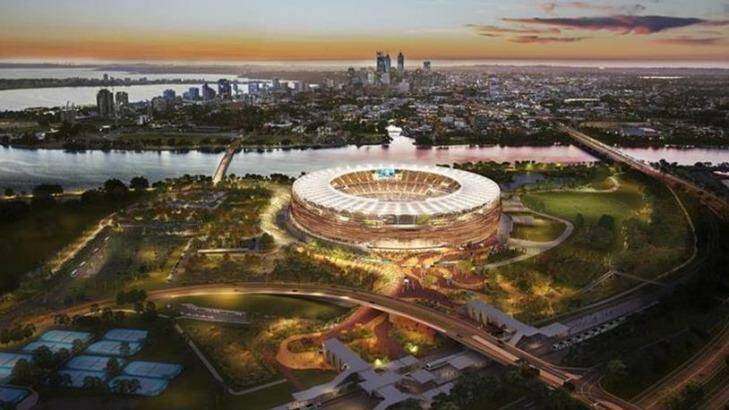 The Dockers and the Eagles will play at Burswood Stadium in 2018. Photo: Courtesy of Perth Stadium