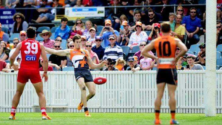 Jeremy Cameron booted five goals for the Giants on Sunday. Photo: Melissa Adams 