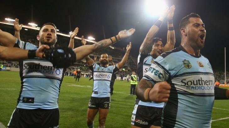 Reason to cheer: The Sharks have been in top form during the 2016 finals. Photo: Mark Kolbe