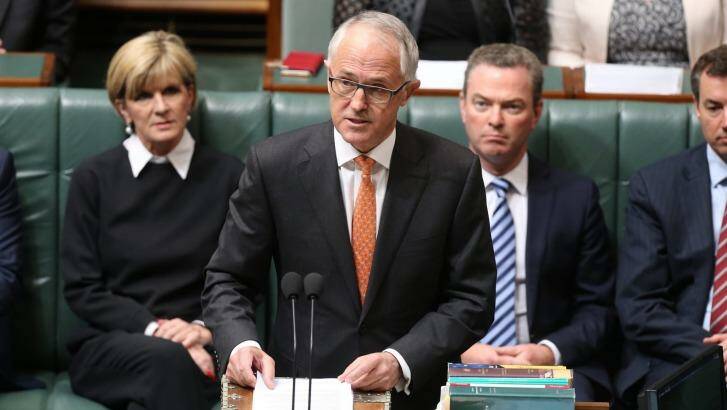 Prime Minister Malcolm Turnbull delivers his national security address on Tuesday. Photo: Andrew Meares